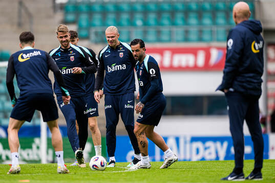 Kristoffer Ajer, Erling Braut Haaland and Aron Dønnum of