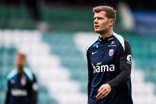 Alexander Sørloth of the Norwegian national football team