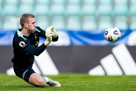 Goalkeeper Egil Selvik of the Norwegian national football