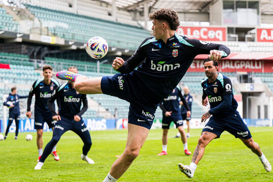 Jørgen Strand Larsen of the Norwegian national football