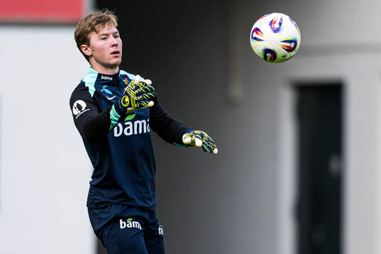 Goalkeeper Mathias Dyngeland of the Norwegian national