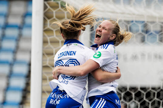 IFK Norrköpings Elin Rombing och Dana Leskinen jublar