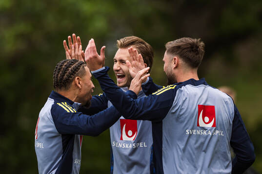 Jordan Larsson, Benjamin Nygren and Axel Norén of the