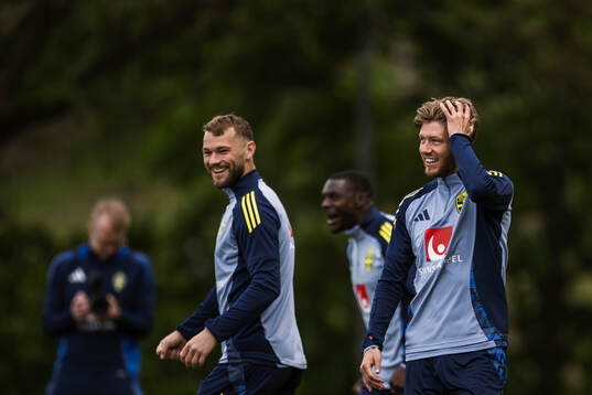 Jesper Karlström and Anton Saletros of the Swedish men's