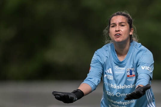 Vittsjös målvakt Savannah Madden deppar