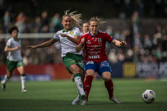 Hammarbys Stina Lennartsson och Vittsjös Olivia Wänglund