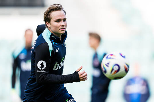 Andreas Schjelderup of the Norwegian national football team