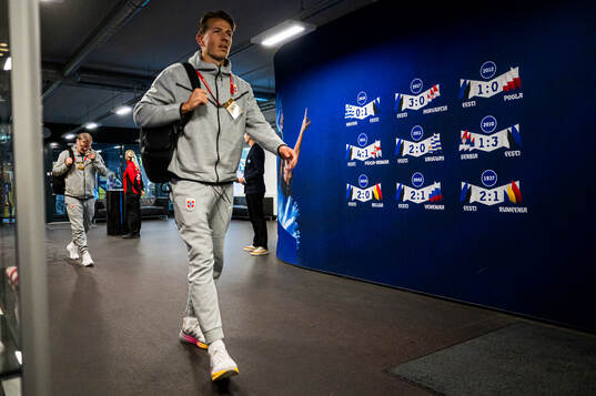 Sander Berge of Norway arrives