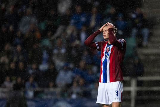 Erling Braut Haaland of Norway looks dejected