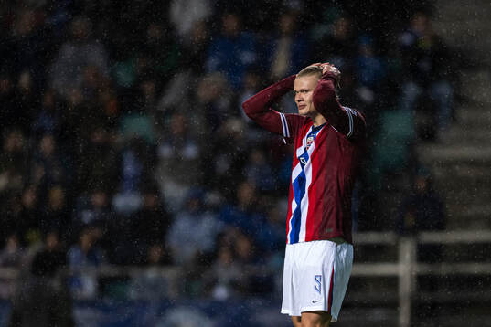 Erling Braut Haaland of Norway looks dejected