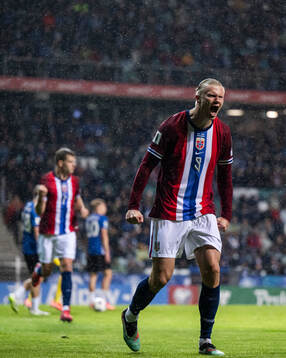 Erling Braut Haaland of Norway celebrates