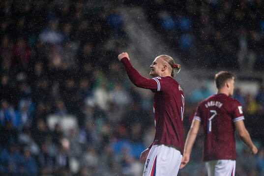 Erling Braut Haaland of Norway celebrates