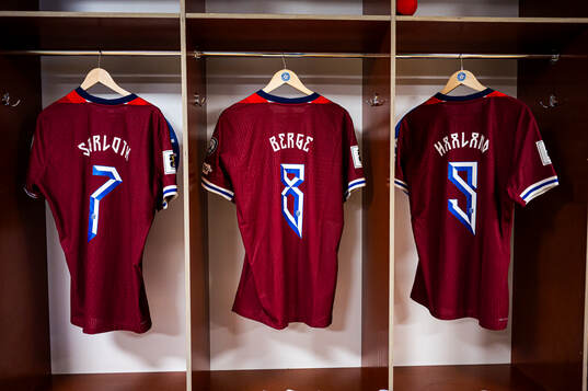 Shirt of Alexander Sørloth, Sander Berge and Erling Braut