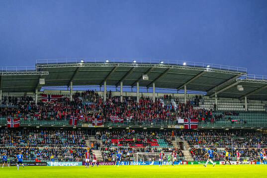 Spectators in the stands