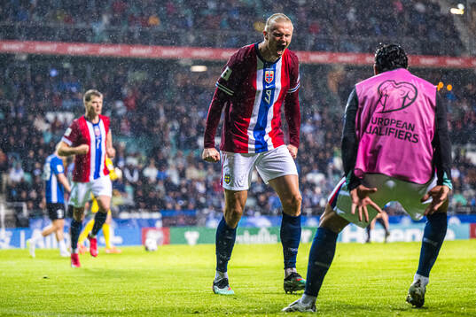 Erling Braut Haaland of Norway celebrates