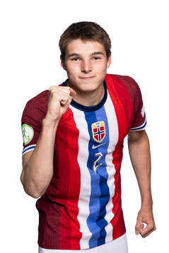 Luca Høyland of the Norwegian under-19 national football