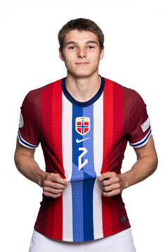 Luca Høyland of the Norwegian under-19 national football