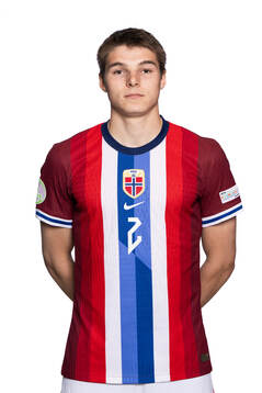 Luca Høyland of the Norwegian under-19 national football