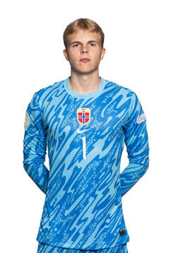 Goalkeeper Daniel Gjerde Sætren of the Norwegian under-19