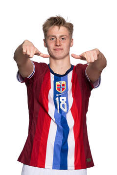 Lars Remmem of the Norwegian under-19 national football