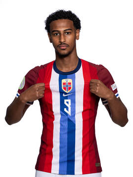 Faniel Tewelde of the Norwegian under-19 national football