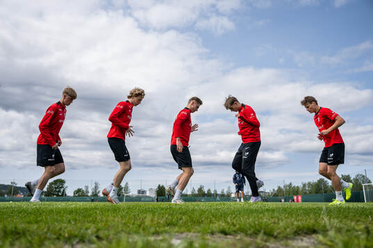 Players of the Norwegian under-19 national football team