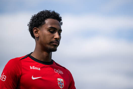 Faniel Tewelde of the Norwegian under-19 national football
