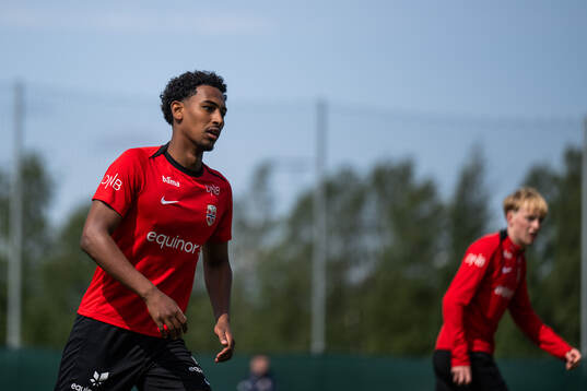 Faniel Tewelde of the Norwegian under-19 national football
