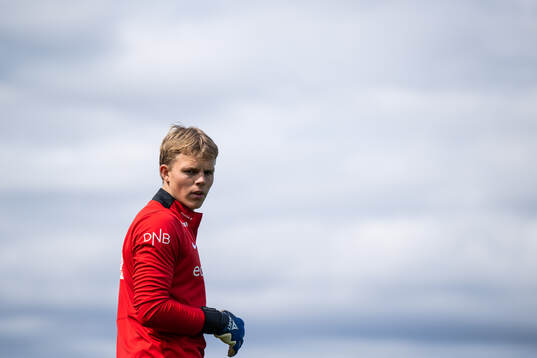 Goalkeeper Daniel Gjerde Sætren of the Norwegian under-19