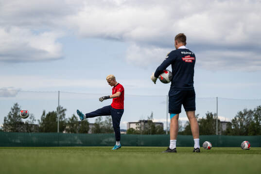 Goalkeeper Magnus Stær-Jensen of the Norwegian under-19