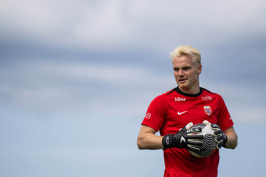 Goalkeeper Magnus Stær-Jensen of the Norwegian under-19
