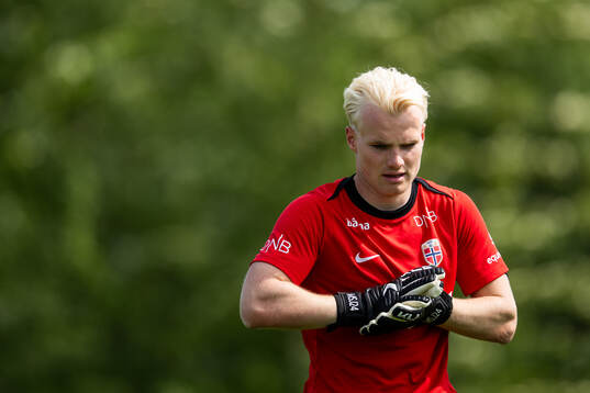 Goalkeeper Magnus Stær-Jensen of the Norwegian under-19