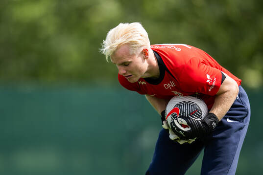 Goalkeeper Magnus Stær-Jensen of the Norwegian under-19