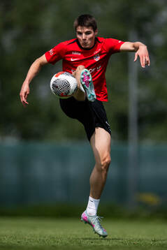 Luca Høyland of the Norwegian under-19 national football