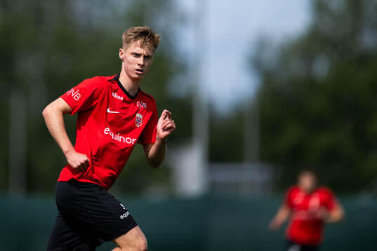 Lars Remmem of the Norwegian under-19 national football team