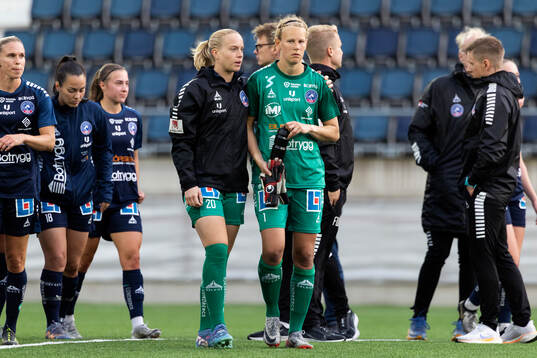 Linköpings målvakt Clara Wiklund och målvakt Cajsa