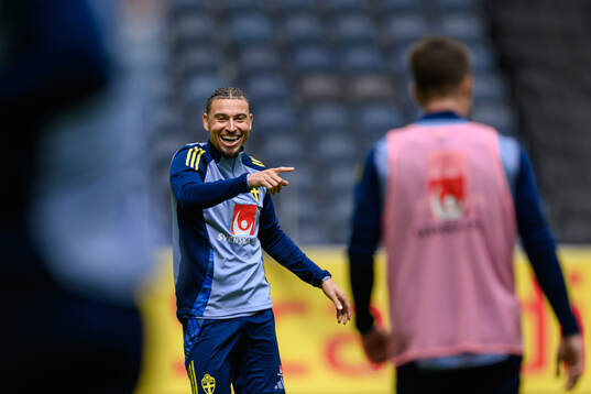 Jordan Larsson of the Swedish men's national football team