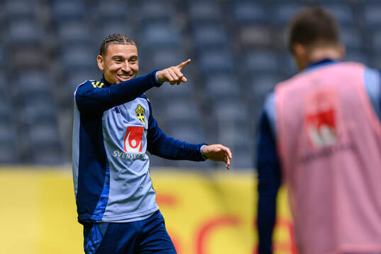 Jordan Larsson of the Swedish men's national football team