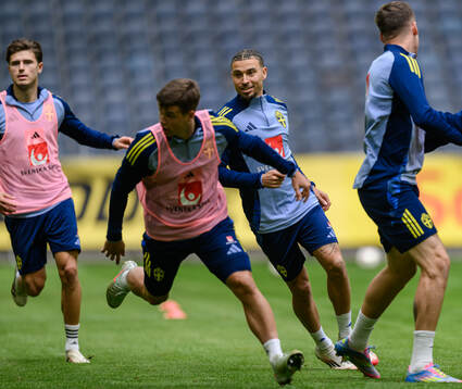 Jordan Larsson of the Swedish men's national football team