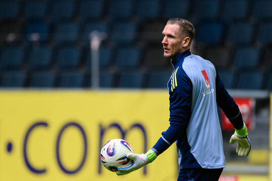 Goalkeeper Robin Olsen of the Swedish men's national