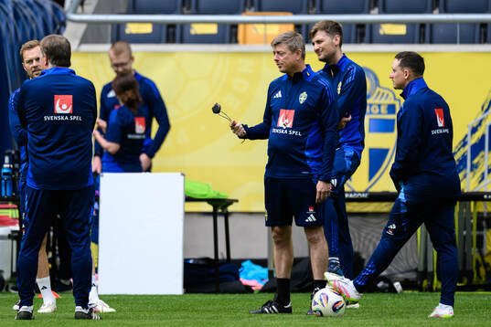 Head coach Jon Dahl Tomasson of the Swedish men's national