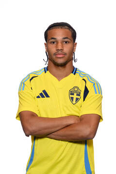 Momodou Sonko of the Swedish men's national football team