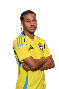 Momodou Sonko of the Swedish men's national football team