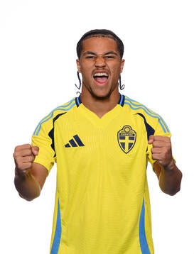 Momodou Sonko of the Swedish men's national football team