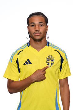 Momodou Sonko of the Swedish men's national football team