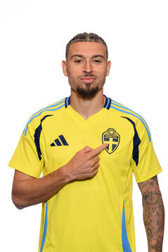 Jordan Larsson of the Swedish men's national football team