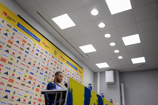 Isak Hien of the Swedish men's national football team