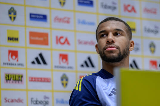 Isak Hien of the Swedish men's national football team
