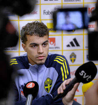 Yasin Ayari of the Swedish men's national football team