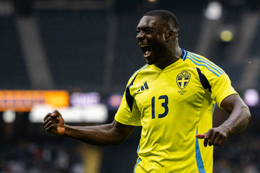 Ken Sema of Sweden celebrates